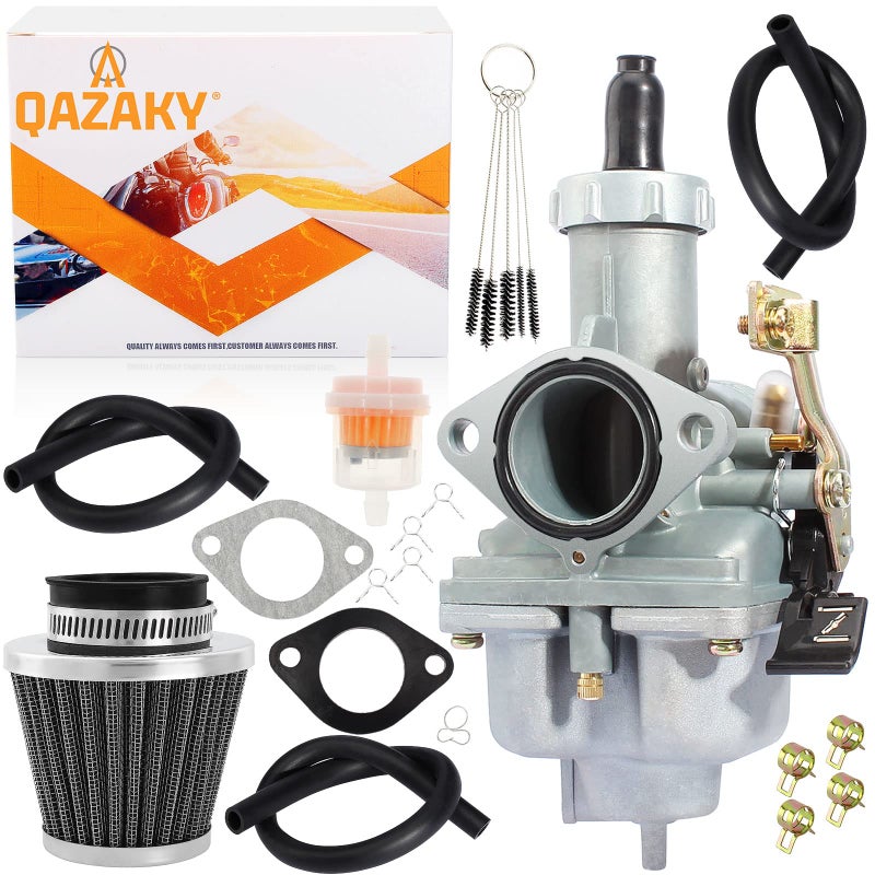 QAZAKY PZ27 Carburetor for 125cc 150cc 200cc 250cc 4-Stroke Engine CG ATV Go Kart Dirt Bike Quad Taotao Zongshen Lifan Sunl Buyang Coolsport Kazuma Chinese Cable Hand Choke Carb 27mm - Image 1